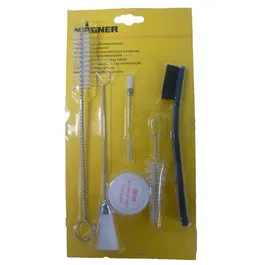 Wagner Kit de Nettoyage pour Pistolet à Peinture - Lot de 2 Brosses, 3 Goupillons et Pot de Graisse pour Lubrification Joints