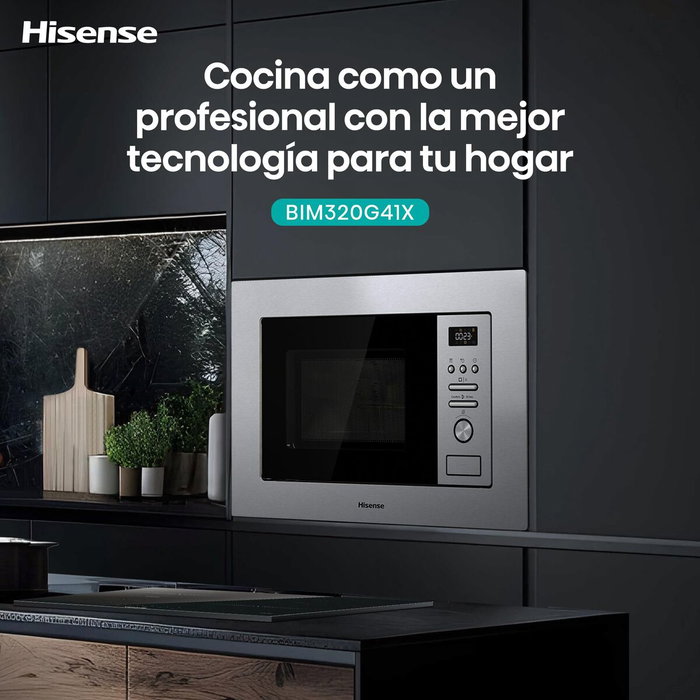 Micro-ondes avec Gril Hisense BIM320G41X 800 W 20 L Acier