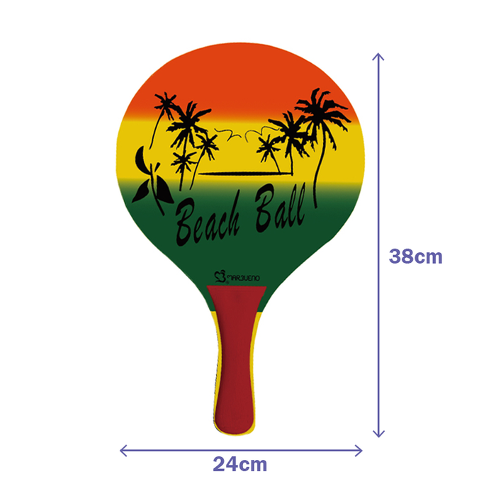 Marbueno Ensemble Pelles en Bois et Ballon de Plage