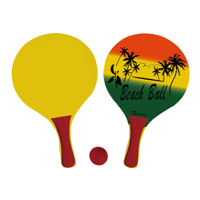 Marbueno Ensemble Pelles en Bois et Ballon de Plage