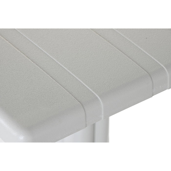 Table de Salle à Manger Home ESPRIT Gris Métal polypropylène 70 x 70 x 75 cm Table de Salle à Manger Home ESPRIT Gris Métal polypropylène 70 x 70 x 75 cm