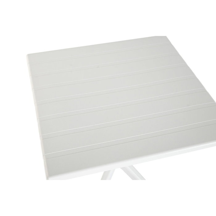 Table de Salle à Manger Home ESPRIT Gris Métal polypropylène 70 x 70 x 75 cm Table de Salle à Manger Home ESPRIT Gris Métal polypropylène 70 x 70 x 75 cm