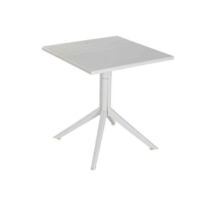 Table de Salle à Manger Home ESPRIT Gris Métal polypropylène 70 x 70 x 75 cm Table de Salle à Manger Home ESPRIT Gris Métal polypropylène 70 x 70 x 75 cm