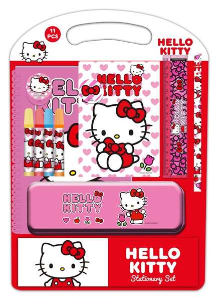 Safta Set d'écriture Hello Kitty Iconic pour enfant - Coffret créatif 27 x 37.5 x 3 cm