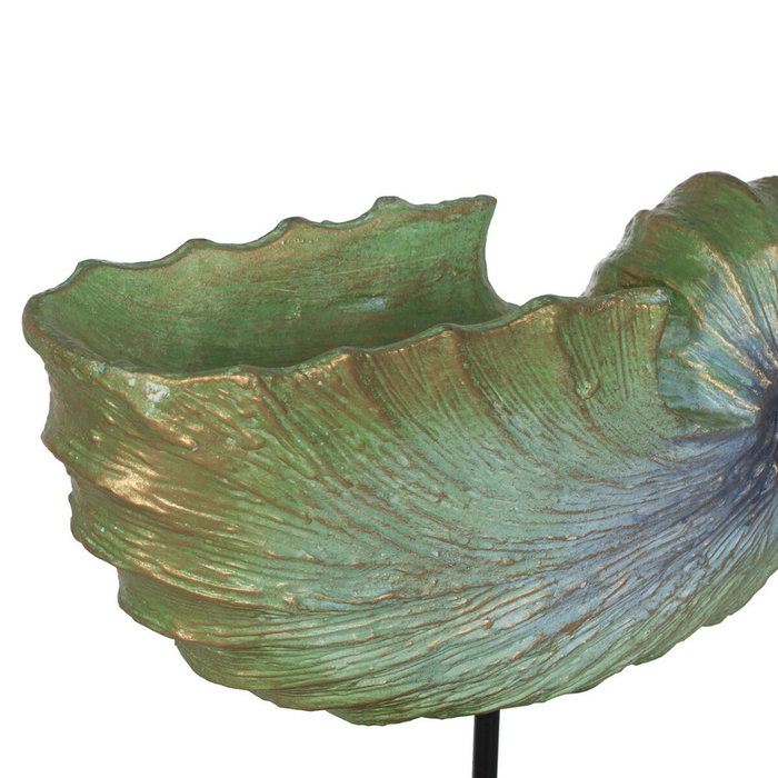BigBuy Home Figurine Décorative Conque Marron Vert 30 x 12 x 30 cm BigBuy Home Figurine Décorative Conque Marron Vert 30 x 12 x 30 cm