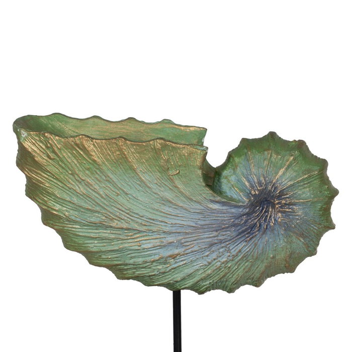 BigBuy Home Figurine Décorative Conque Marron Vert 30 x 12 x 30 cm BigBuy Home Figurine Décorative Conque Marron Vert 30 x 12 x 30 cm