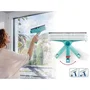 Leifheit Lave-vitres 4-en-1 51320 avec raclette 32 cm, housse microfibre double et fonction de nettoyage des cadres brevetée