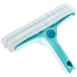 Leifheit Lave-vitres 4-en-1 51320 avec raclette 32 cm, housse microfibre double et fonction de nettoyage des cadres brevetée