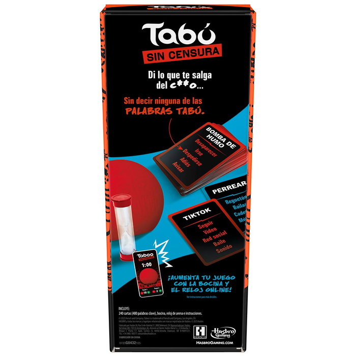 Hasbro - Jeu de Société Tabú Sin Censura Version Adulte G0432 (Espagnol) - Jeu de Party pour Groupes