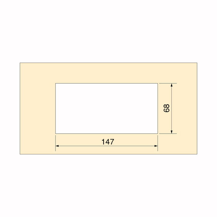 Emuca Passe-câbles de table Quadrum rectangulaire noir 159x80mm