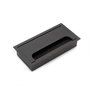 Emuca Passe-câbles de table Quadrum rectangulaire noir 159x80mm