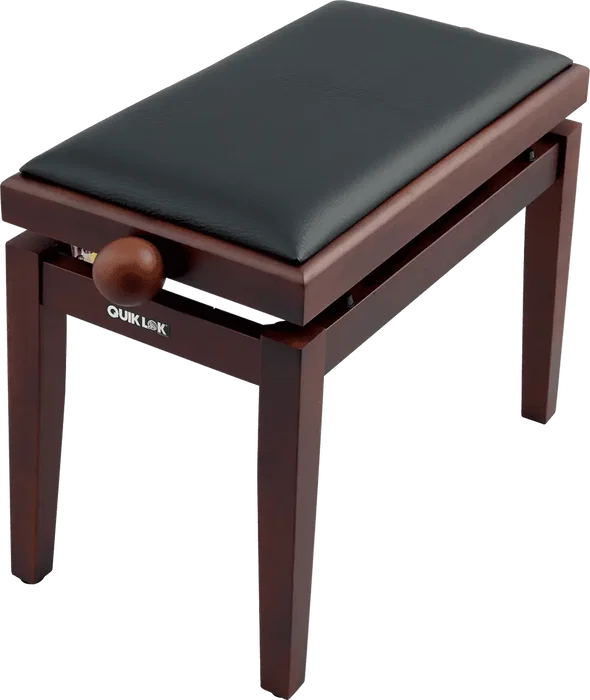 QUIKLOK Banquette Piano Deluxe PB100 Bois Noyer/Noir Mat