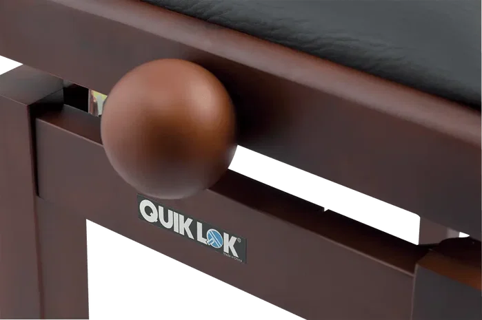 QUIKLOK Banquette Piano Deluxe PB100 Bois Noyer/Noir Mat