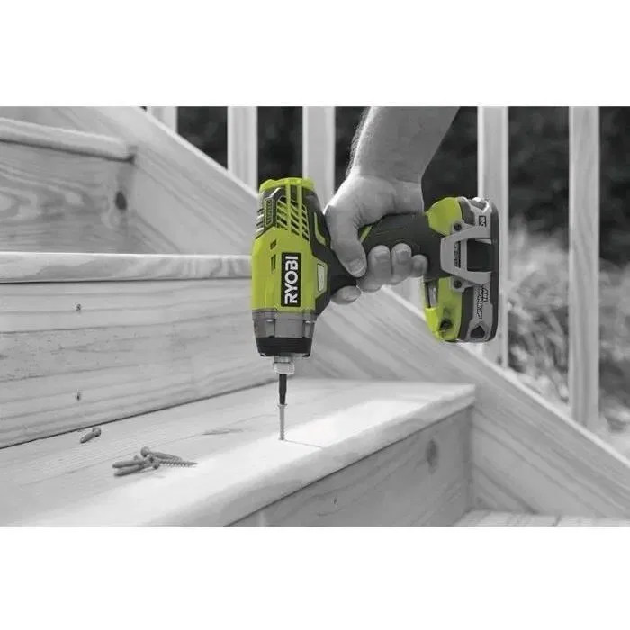 Ryobi R18ID3-0 Visseuse à chocs 18V ONE+ avec 3 modes de couple (40, 120, 220 Nm) et emmanchement hex 1/4, idéale vissage dévissage et montage terrasse