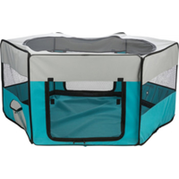 Trixie Enclos avec filet/base Ø 150 × 65 cm - Turquoise / Gris clair