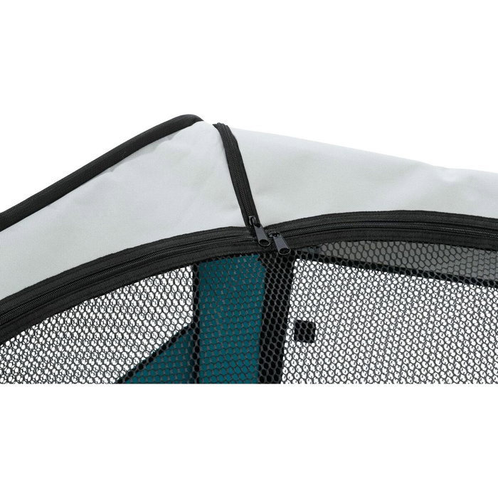 Trixie Enclos avec filet/base Ø 150 × 65 cm - Turquoise / Gris clair