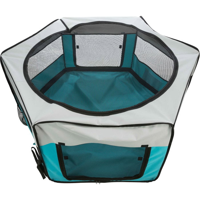 Trixie Enclos avec filet/base Ø 150 × 65 cm - Turquoise / Gris clair