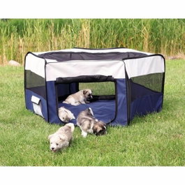 Trixie Enclos avec filet/base Ø 150 × 65 cm - Turquoise / Gris clair