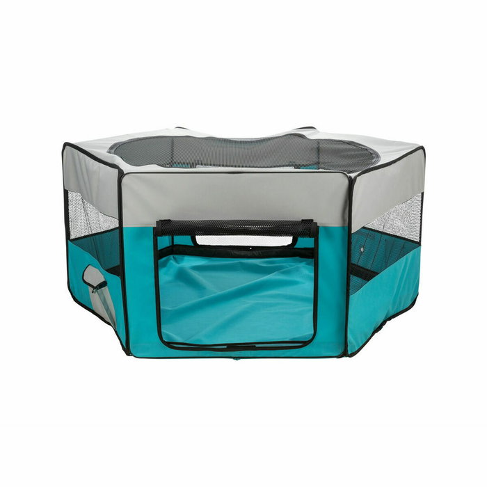 Trixie Enclos avec filet/base Ø 150 × 65 cm - Turquoise / Gris clair