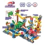 VTech Marble Rush Dino Adventures Magnetic Set XL400E - Circuit de billes magnétiques avec dinosaures - 100 pièces et 10 billes - Version française