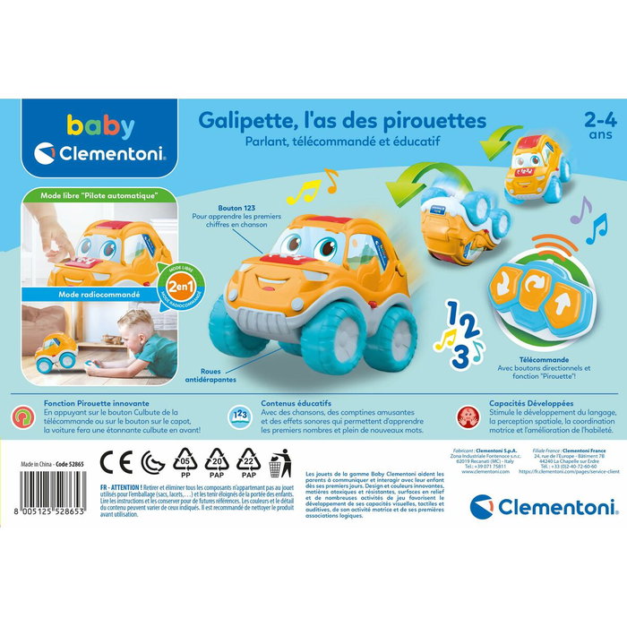 Clementoni Galipette Voiture télécommandée interactive