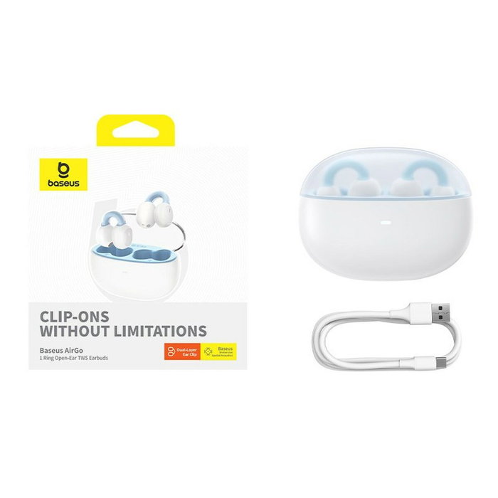Casques avec Microphone Baseus A00069201223-00 Bleu Blanc