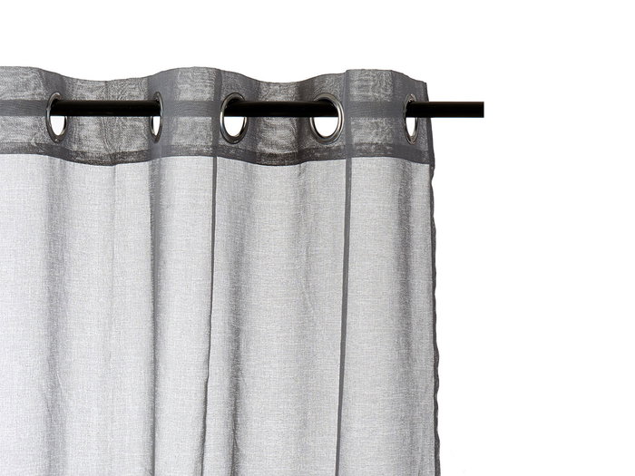 Giftdecor Rideau Voilage Gris Foncé 140x260 cm (Set de 6)