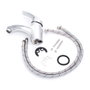 Robinet de lavabo monomando en alliage de zinc chromé avec bec bas