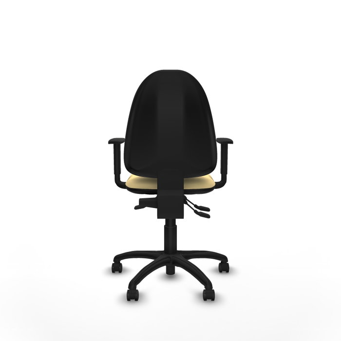 PIQUERAS Y CRESPO Chaise de bureau Aýna, Simili cuir crème, Mécanisme asynchrone