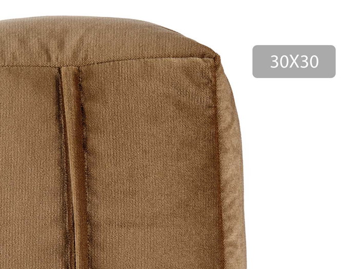 Giftdecor Puff Carré Velours 30x30 cm Marron (Set de 4)