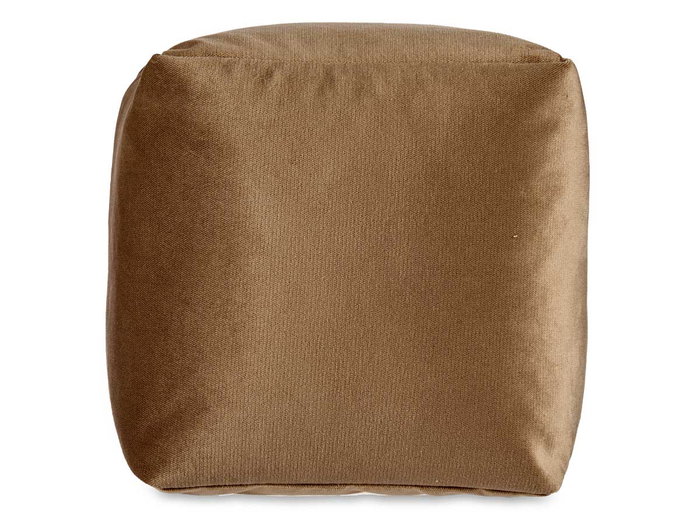 Giftdecor Puff Carré Velours 30x30 cm Marron (Set de 4)
