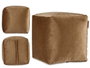 Giftdecor Puff Carré Velours 30x30 cm Marron (Set de 4)