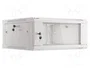 Lanberg Armoire rack murale 19 pouces 4U 600x600 gris