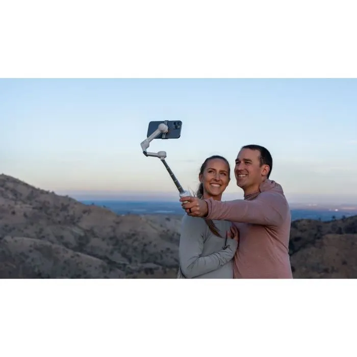 Insta360 Flow 2 - Stabilisateur smartphone avec suivi panoramique 360°, perche à selfie et trépied, 10h d'autonomie, compatible iOS, Blanc