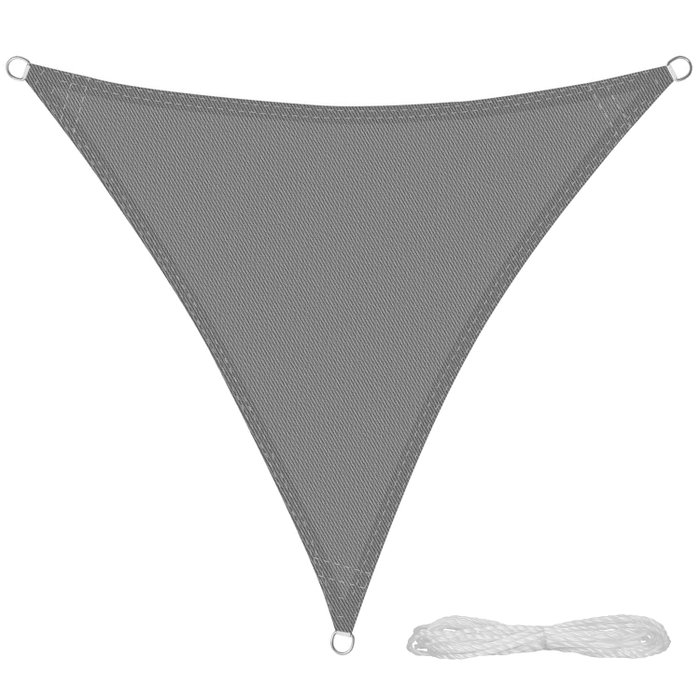 SATURNIA Voile d'ombrage triangulaire grise 3,6x3,6m SATURNIA Voile d'ombrage triangulaire grise 3,6x3,6m