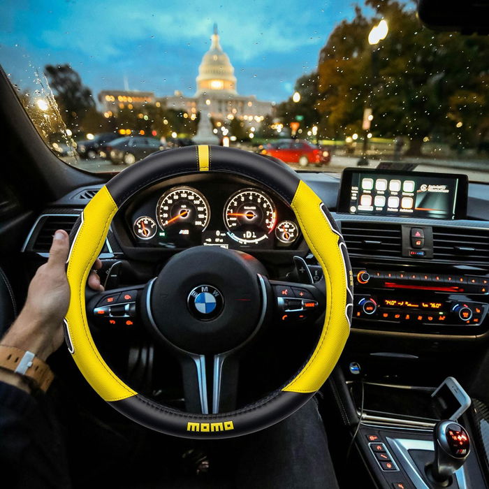 Momo Housse De Volant Momo Fun Black-Yellow M 38-39 cm MOMLSWC0FUNBY Polyuréthane Sportif