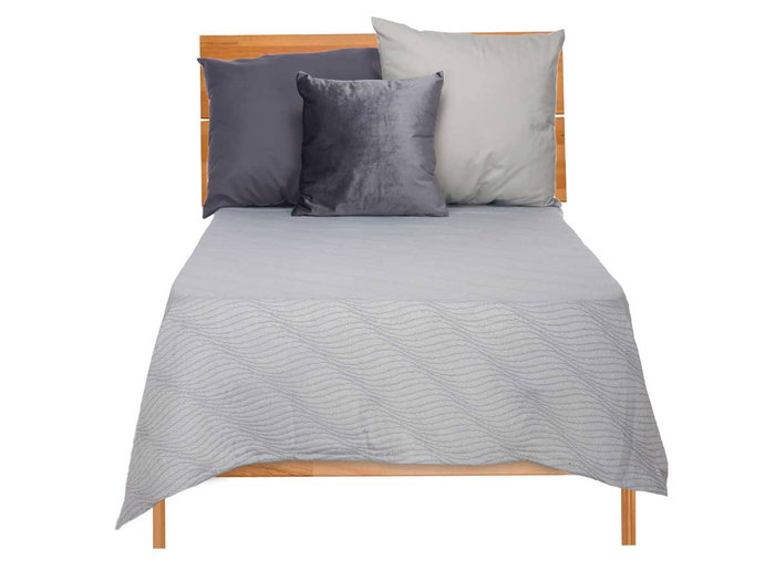 GIFTDECOR Couette Motif Eau Gris 180x260cm