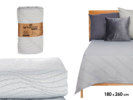 GIFTDECOR Couette Motif Eau Gris 180x260cm