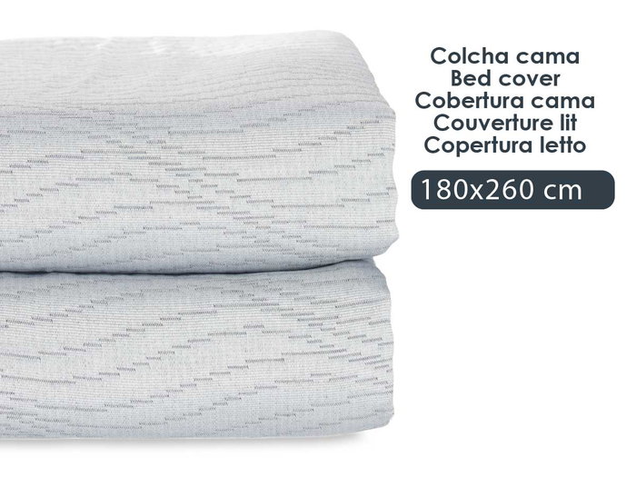 GIFTDECOR Couette Motif Eau Gris 180x260cm