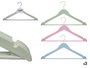 Kipit Lot de 3 cintres en plastique 3 couleurs assorties vert bleu lilas 42x22x3 cm (Set de 24)