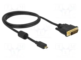 DELOCK Câble DVI-D (24+1) vers micro HDMI, 1m, noir