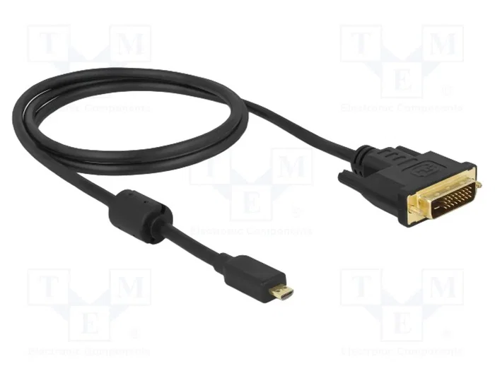 DELOCK Câble DVI-D (24+1) vers micro HDMI, 1m, noir DELOCK Câble DVI-D (24+1) vers micro HDMI, 1m, noir