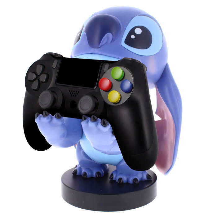 EXQUISITE GAMING Support Chargeur Figurine Stitch Disney 21cm pour Manettes PS5 DualSense, Xbox Series, iPhone et Téléphones