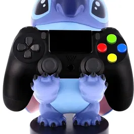 Exquisite Gaming Figurine Cable Guys - Stitch Disney (Lilo & Stitch) - Support Universel pour Manettes PS5, Xbox Series, Nintendo Switch et Smartphones - 20 cm