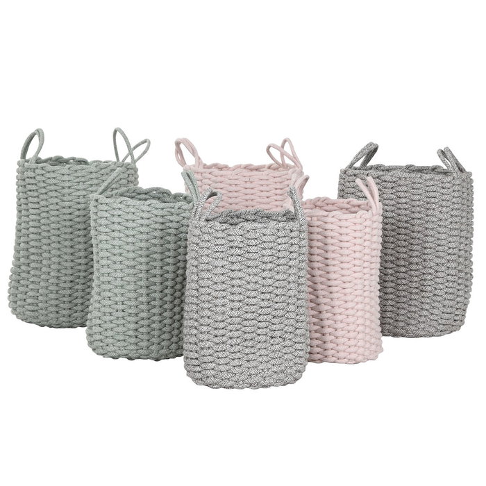 Set de basket Home ESPRIT Vert Gris Rose Corde 30 x 30 x 43 cm 2 Pièces (3 Unités) Set de basket Home ESPRIT Vert Gris Rose Corde 30 x 30 x 43 cm 2 Pièces (3 Unités)