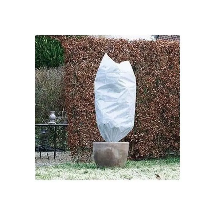 Nature Housse d'hivernage - Lot de 2 - Ø 75 cm x 1.50 m - Polypropylène 50 g/m² - Blanc