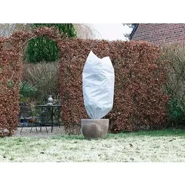 Nature Housse d'hivernage - Lot de 2 - Ø 75 cm x 1.50 m - Polypropylène 50 g/m² - Blanc