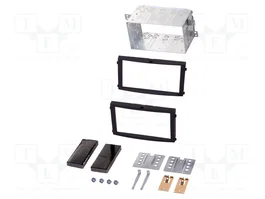 PER.PIC. Cadre de radio 2 DIN noir pour SsangYong Rexton