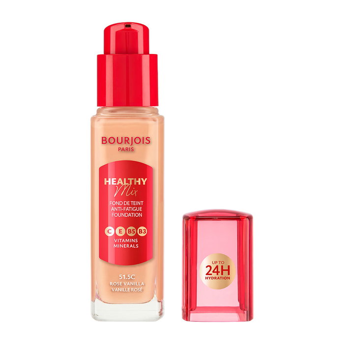 Bourjois Healthy Mix N°51.5C - Fond de teint liquide longue tenue à l'éclat naturel - Teint Rose Vanille - 30 ml