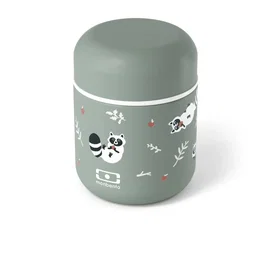 Monbento MB Capsule Raccoon - Petite Lunch Box Isotherme Vert Raccoon